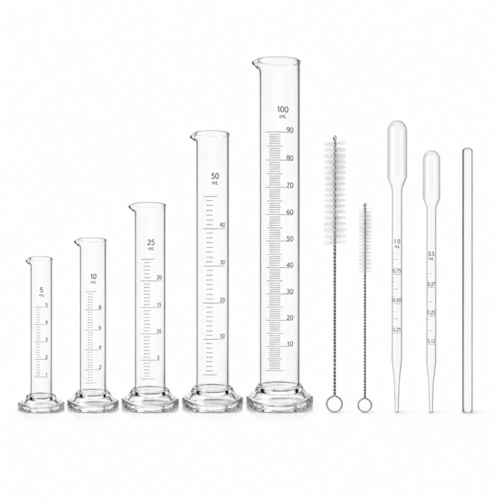 Glass Graduated Measuring Kit — 10 Pieces