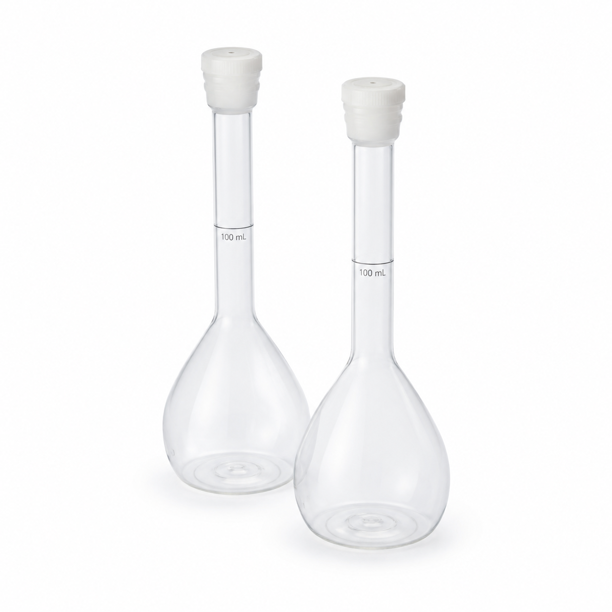 Plastic Volumetric Flask Set — 100 mL, 2 Pack