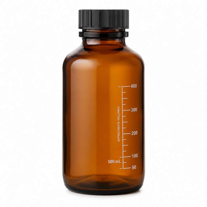 Amber Glass Reagent Bottle — 500 mL