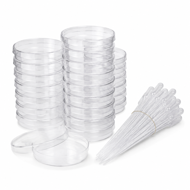 Clear Petri Dishes & Transfer Pipettes Kit