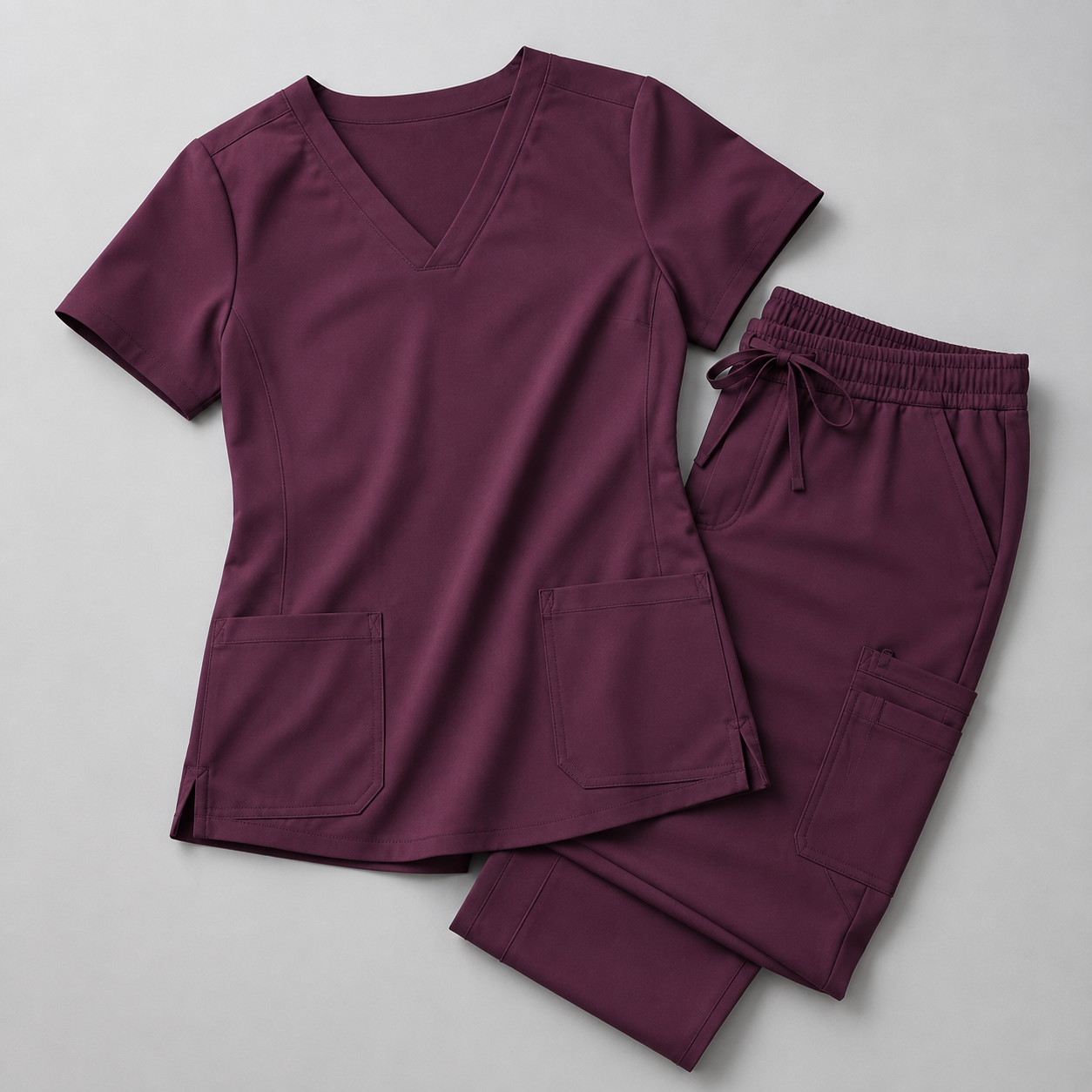 Women’s Multi-Pocket Stretch Scrub Set - Image 2