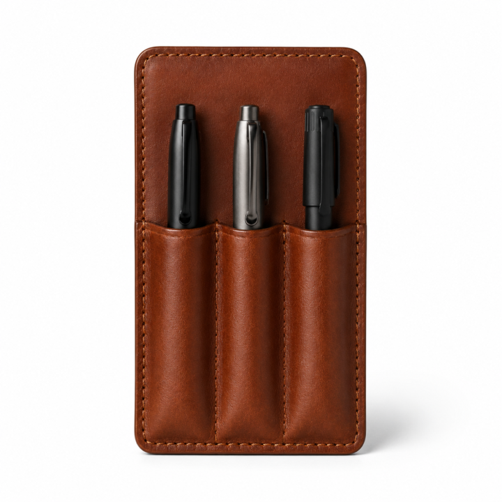 Faux-Leather Lab Coat Pocket Protector