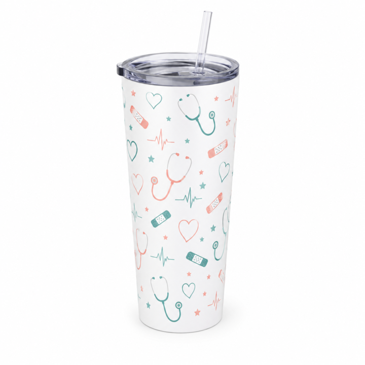 Nurse-Themed Stainless Steel Tumbler — 30 oz